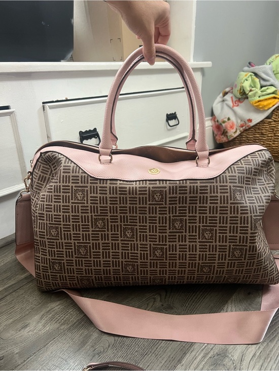 Anne Klein Handbags - Anne Klein Pink Patterned Tote Bag with Shoulder Strap
